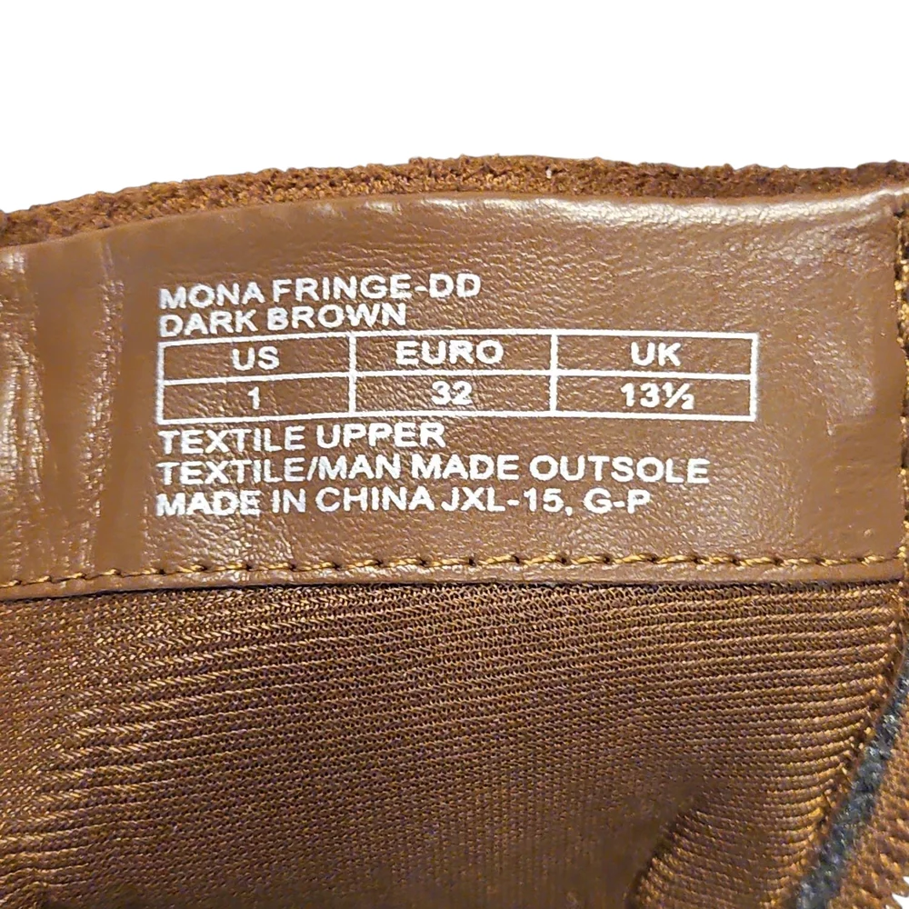 Kenneth Cole Reaction Brown Knee-Hi Fringe Boots